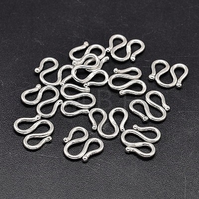 925 Sterling Silver S-Hook Clasps STER-F014-04B-1