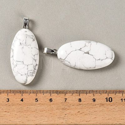 Natural Howlite Pendants GG-CBACB71-01P-19-1