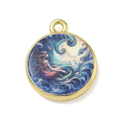 Printed Brass Pendants KK-CBAF4A6-01G-06-1
