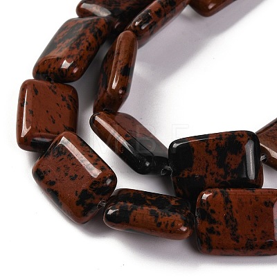 Natural Mahogany Obsidian Beads Strands G-T047-B26-01-1