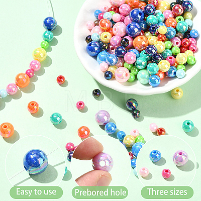 Opaque Acrylic Beads MACR-YW0003-50A-1
