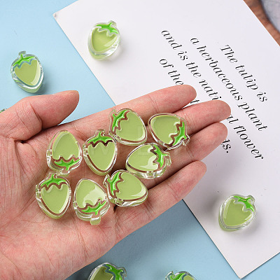 Transparent Enamel Acrylic Beads X1-TACR-S155-003D-1