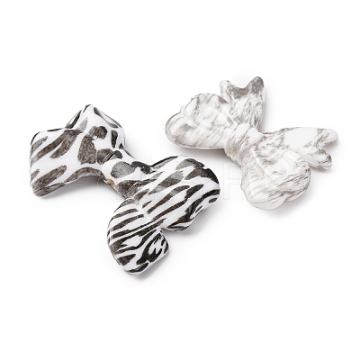 Printed Opaque Acrylic Beads MACR-C042-01-1