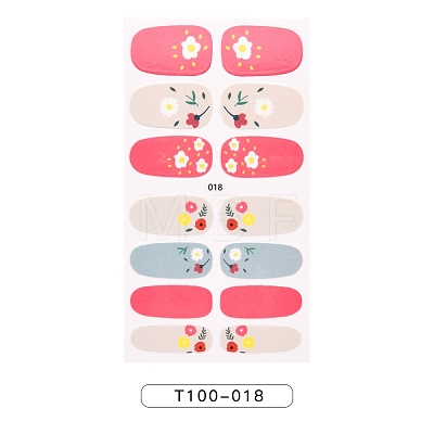 Full Cover Strawberry Flower Nail Stickers MRMJ-T100-018-1