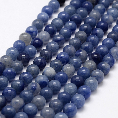 Natural Blue Aventurine Beads Strands G-F380-8mm-1