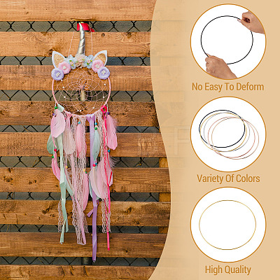 5Pcs 5 Colors Iron Rings FIND-TA0011-05-1