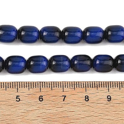 Dyed Imitation Tiger Eye Glass Beads Strands GLAA-H040-02A-1