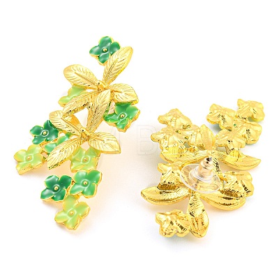 Saint Patrick's Day Theme Zinc Alloy Dangle Stud Earrings EJEW-Z030-02C-1