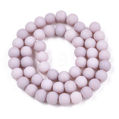 Opaque Glass Beads Strands GLAA-T032-P8mm-MD07-1