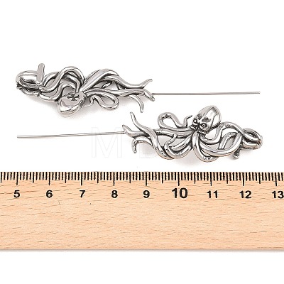 Octopus 316 Stainless Steel Ear Wrap Crawler Hook Earrings AJEW-C044-18AS-1