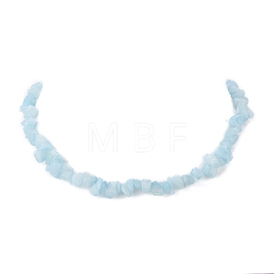 Natural White Jade Dyed Chips Beaded Necklaces NJEW-JN04275-07-1