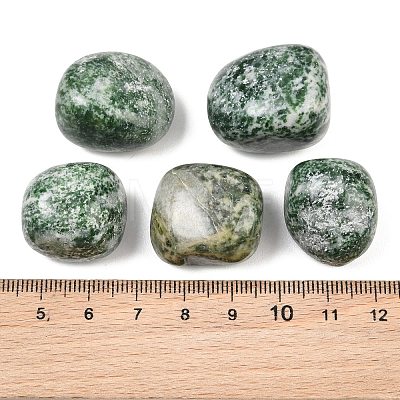 Natural Green Spot Jasper Beads GG-CBAD0F6-B02-01-1