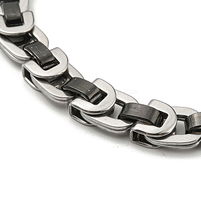 Two Tone 304 Stainless Steel Link Chain Bracelet BJEW-B078-29BP-1