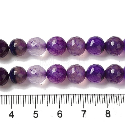 Dyed & Heated Natural Dragon Veins Agate Beads Strands G-P539-A01-18-1