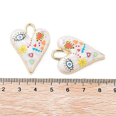 Rack Plating Alloy Enamel Pendants FIND-C050-09G-06-1