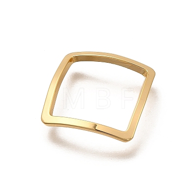 Brass Open Back Bezel Link Rings KK-B152-08C-G-1