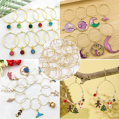 100Pcs 304 Stainless Steel Hoop Earrings Findings STAS-BBC0009-64-1