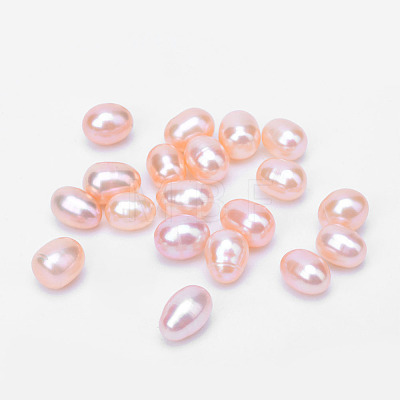 Natural Cultured Freshwater Pearl No Hole Beads LS-PEAR-R063-53C-1