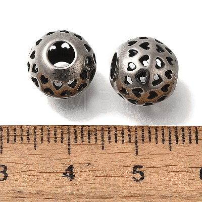 304 Stainless Steel European Beads STAS-D191-04H-AS-1