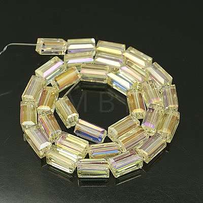 Electroplate Glass Beads EGLA-J023-12x6mm-WLS14-1