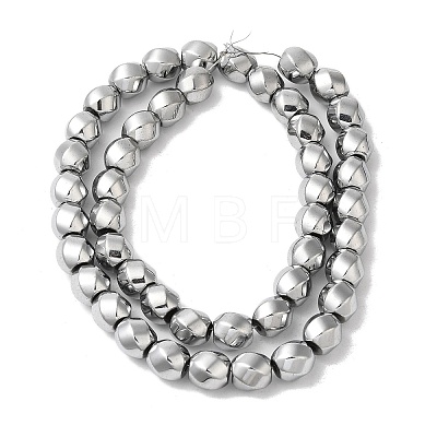 Electroplated Non-Magnetic Synthetic Hematite Beads Strands G-P518-05C-01-1