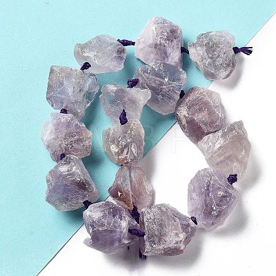 Raw Rough Natural Amethyst Beads Strands G-J388-A02-01-1