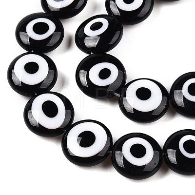 Handmade Evil Eye Lampwork Beads Strands LAMP-N024-27A-02-1