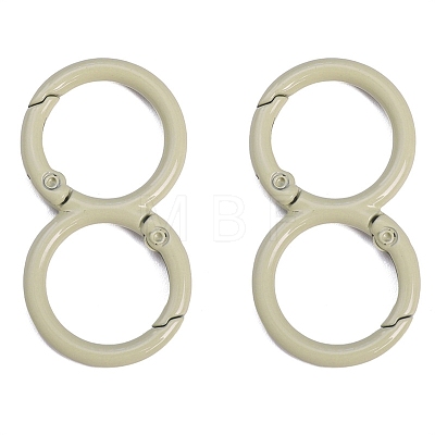 Spray Painted Alloy 8-shaped Keychain Clasps PW-WGE4E28-07-1