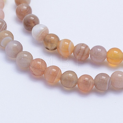 Natural Botswana Agate Beads Strands G-F530-04-4mm-1