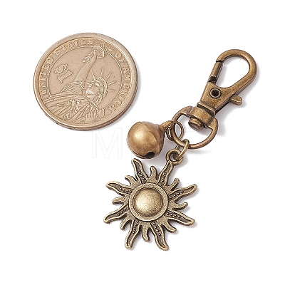 Alloy Star Sun Moon Pendants Decoration HJEW-JM02282-1