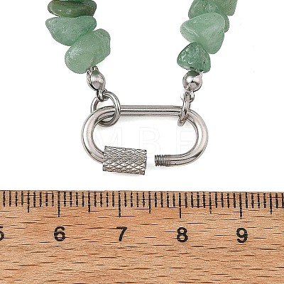 Natural Gemstone Chip Beaded Necklaces NJEW-JN06393-1