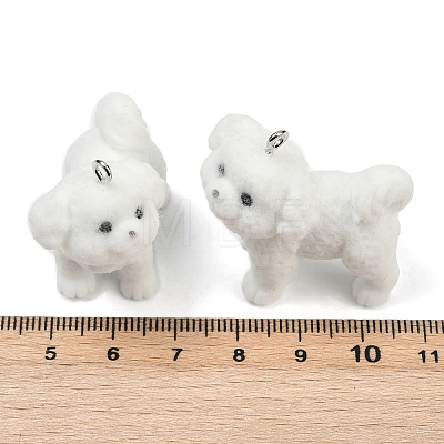 Flocky Resin Pendants FIND-A052-07I-1