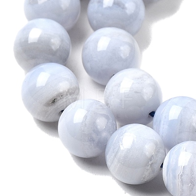 Natural Blue Lace Agate Beads Strands G-G344-A06-8mm-1