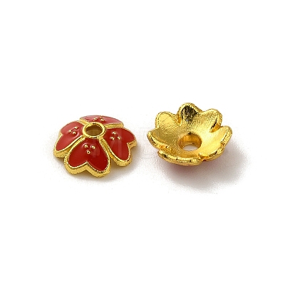 Alloy Enamel Beads Caps FIND-G074-02C-1