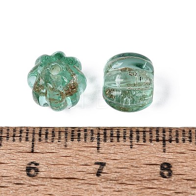 Handmade Gold Sand Lampwork Beads LAMP-Q039-08E-1