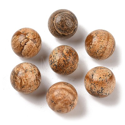 Natural Picture Jasper No Hole Sphere Beads G-K353-04D-15-1