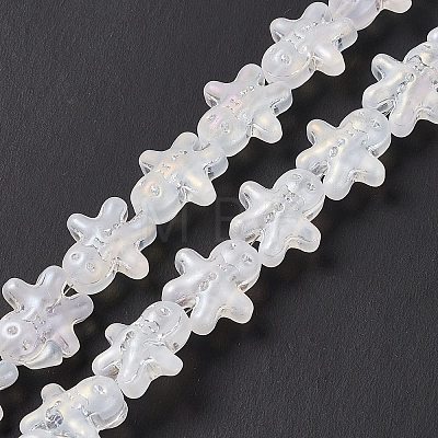 Electroplate Glass Beads GLAA-P005-M-1