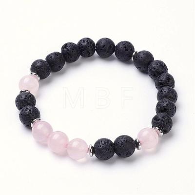 Gemstone Stretch Bracelets BJEW-JB02754-1