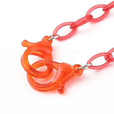 Personalized ABS Plastic Cable Chain Necklaces NJEW-JN03476-1