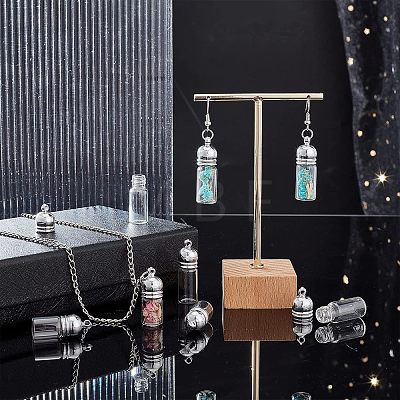  12Pcs 2 Style Glass Bottle Pendants FIND-NB0002-66-1