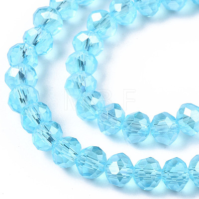 Electroplate Glass Beads Strands EGLA-A034-T4mm-B14-1