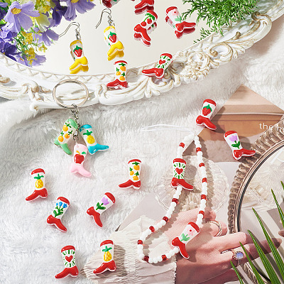 20Pcs 10 Colors Boot Baking Paint Glass Enamel Beads LAMP-TA0002-79-1