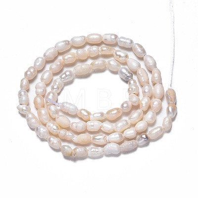 Natural Cultured Freshwater Pearl Beads Strands LS-PEAR-N012-03C-1