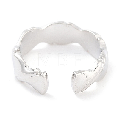 304 Stainless Steel Open Cuff Rings for Women RJEW-K273-14P-1