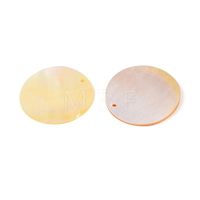 Natural Yellow Shell Pendants BSHE-T014-36A-1