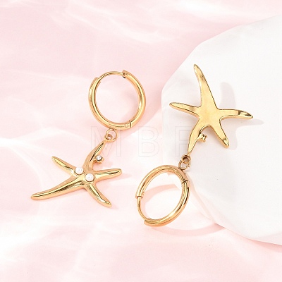 304 Stainless Steel Rhinestone Dangle Hoop Earrings for Women EJEW-F417-01G-02-1