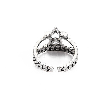 Star Wide Open Cuff Ring RJEW-S038-200-1