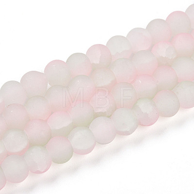 Crackle Glass Beads Strands GLAA-N009-6mm-01-1