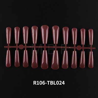 Solid Color Plastic Seamless Toe False Nail MRMJ-R106-TBL024-1