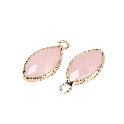 Natural Rose Quartz Faceted Pendants G-G193-01G-08-1